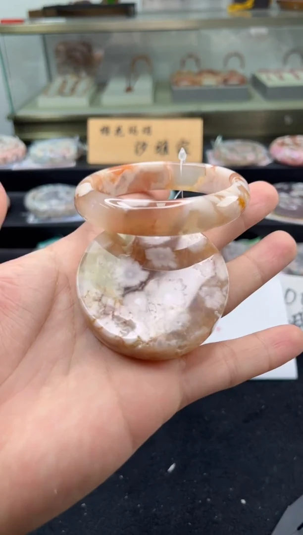 未镶嵌手镯石英质玉57圈口（赠品镯心）35222