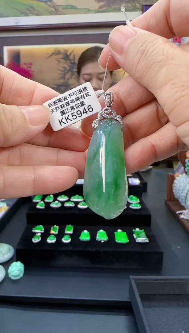 颈饰未镶嵌翡翠KK5946福果