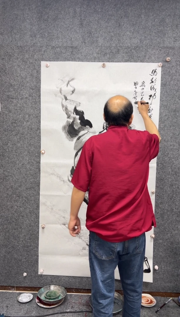 国画一马当先 带收藏证书