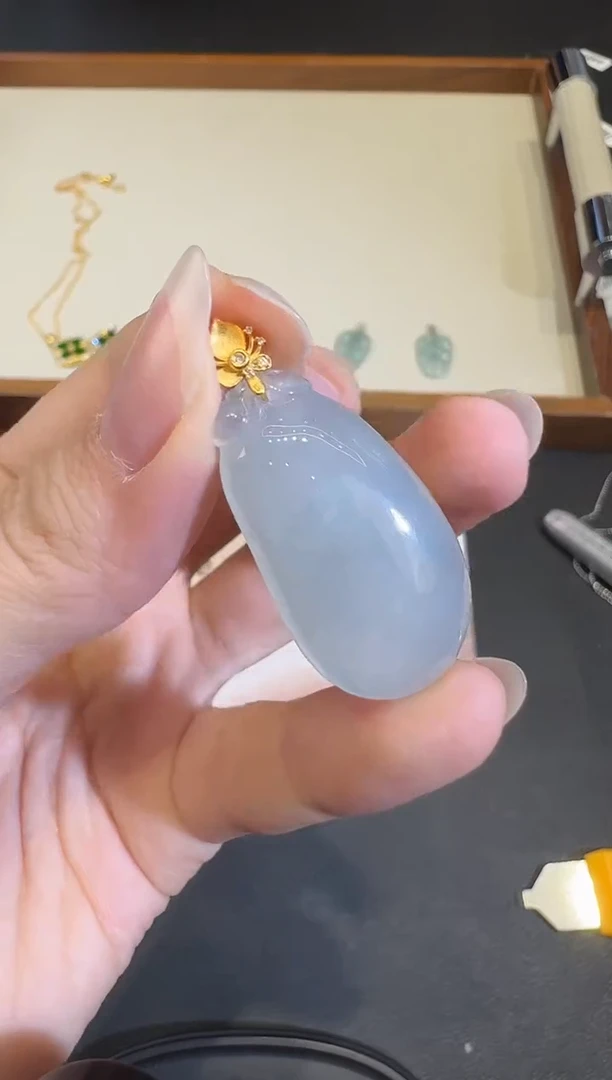 颈饰18K金镶嵌翡翠X1207-512-314