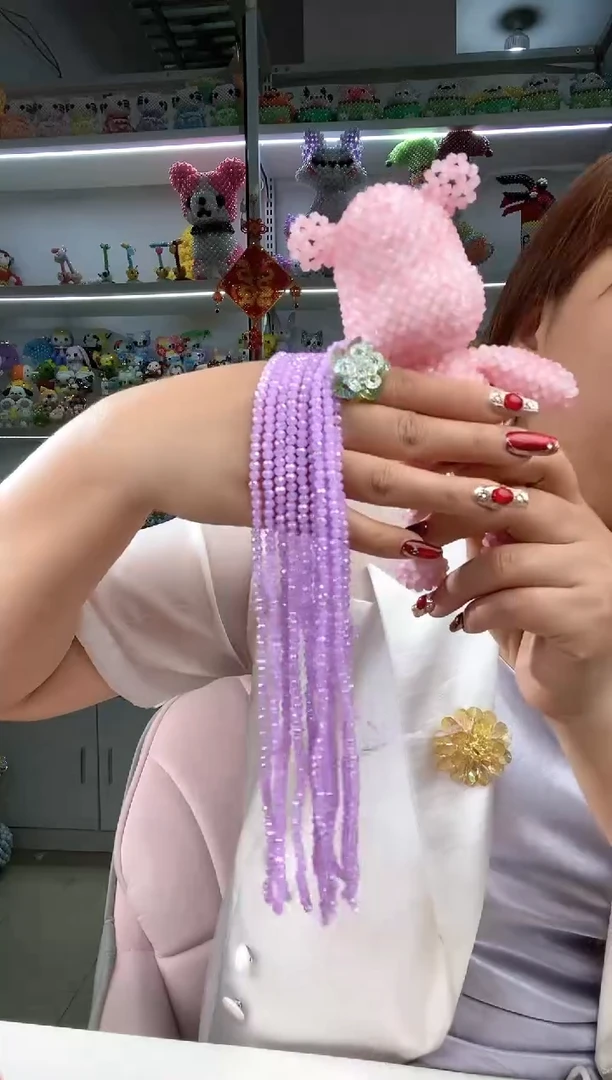 玻璃1546卡4水晶暴力熊材料包1套紫玉