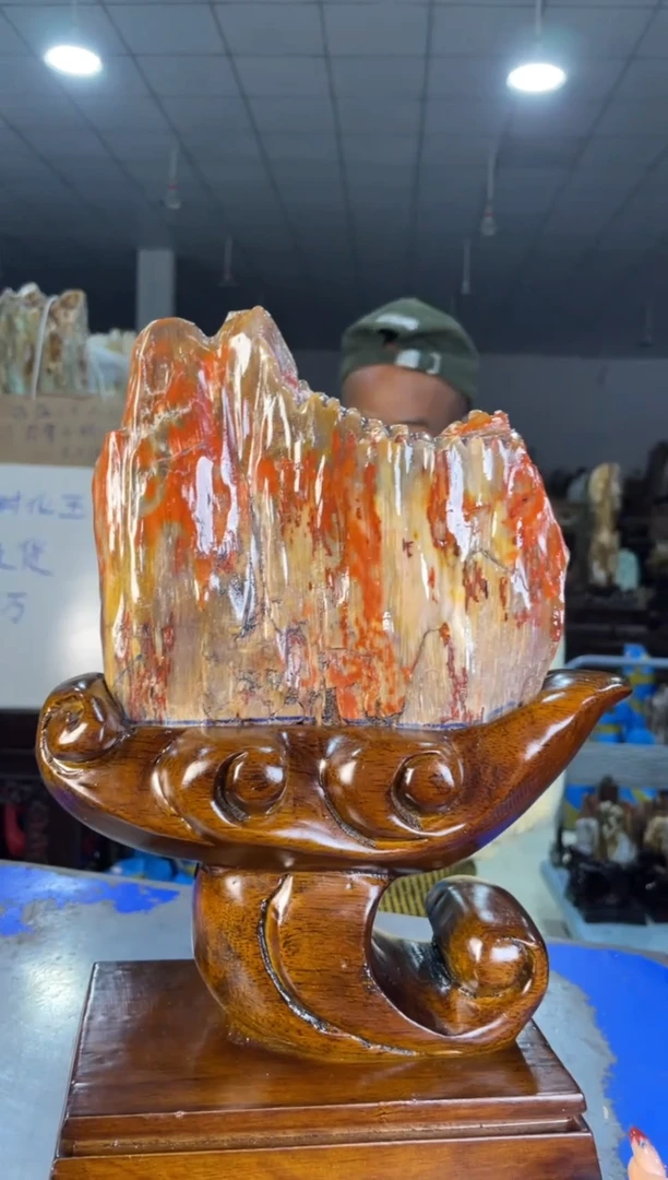 未镶嵌摆件硅化玉54