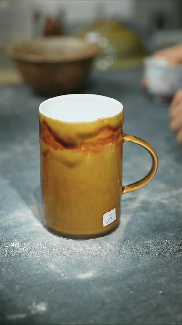 【闪购商品】碗浪鬼柴烧釉绘柴烧杯