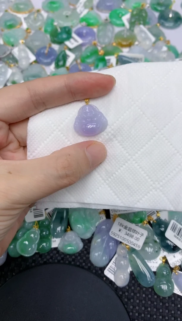 颈饰18K金镶嵌翡翠1111111