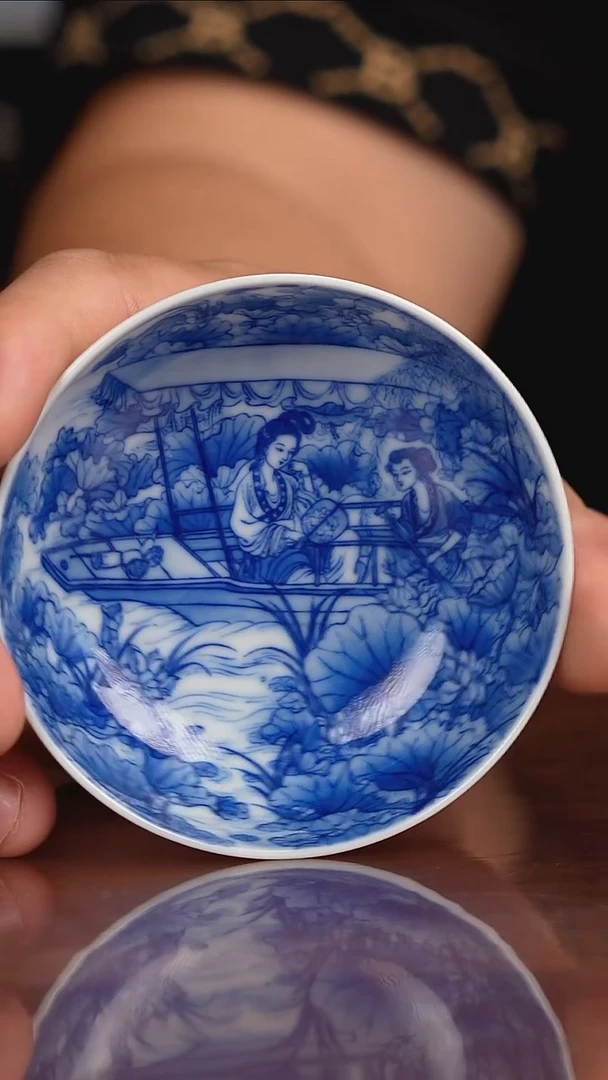 晓竹窑青花普洱杯