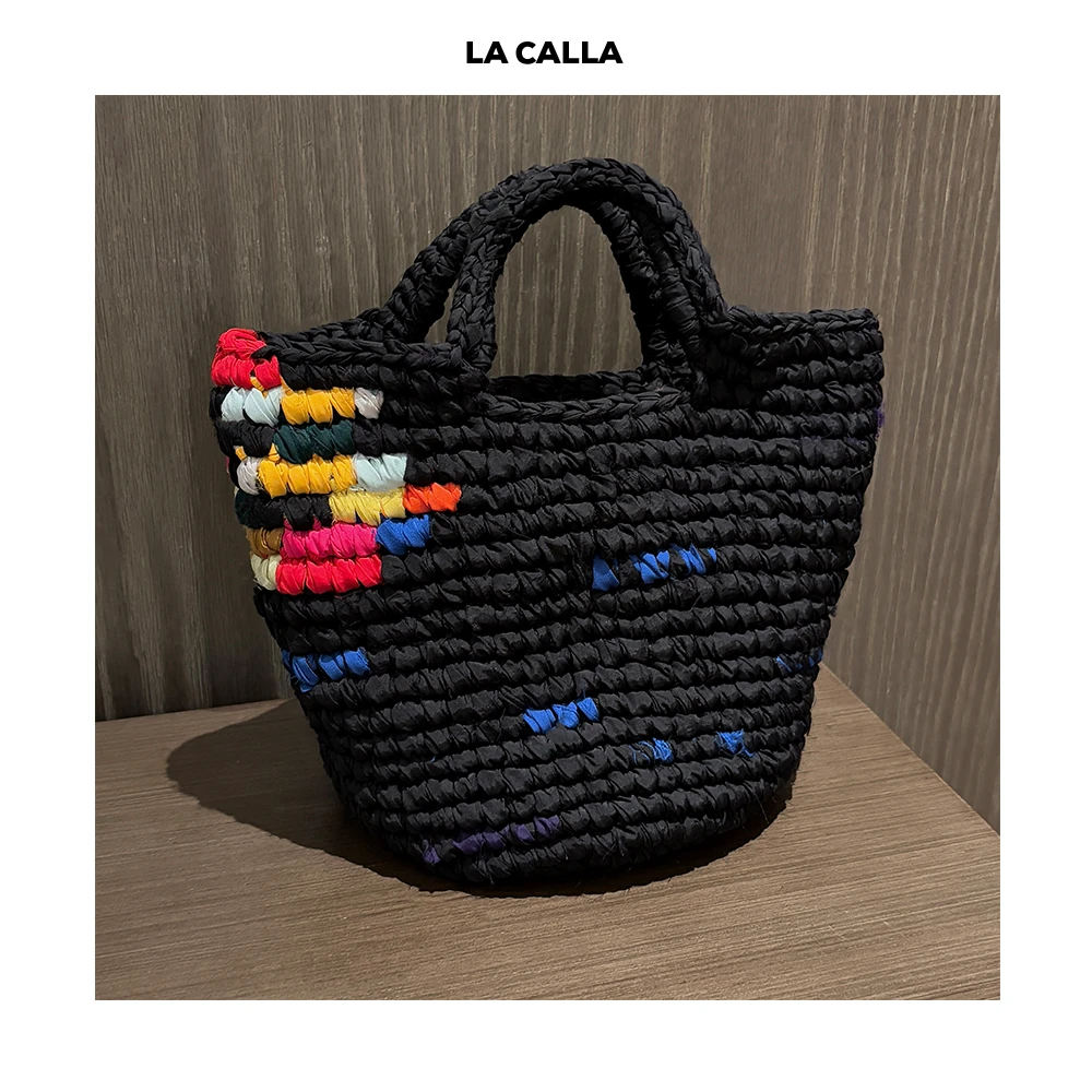 LA CALLA 2024新款【手提包】黑色女士简约休闲手拎包