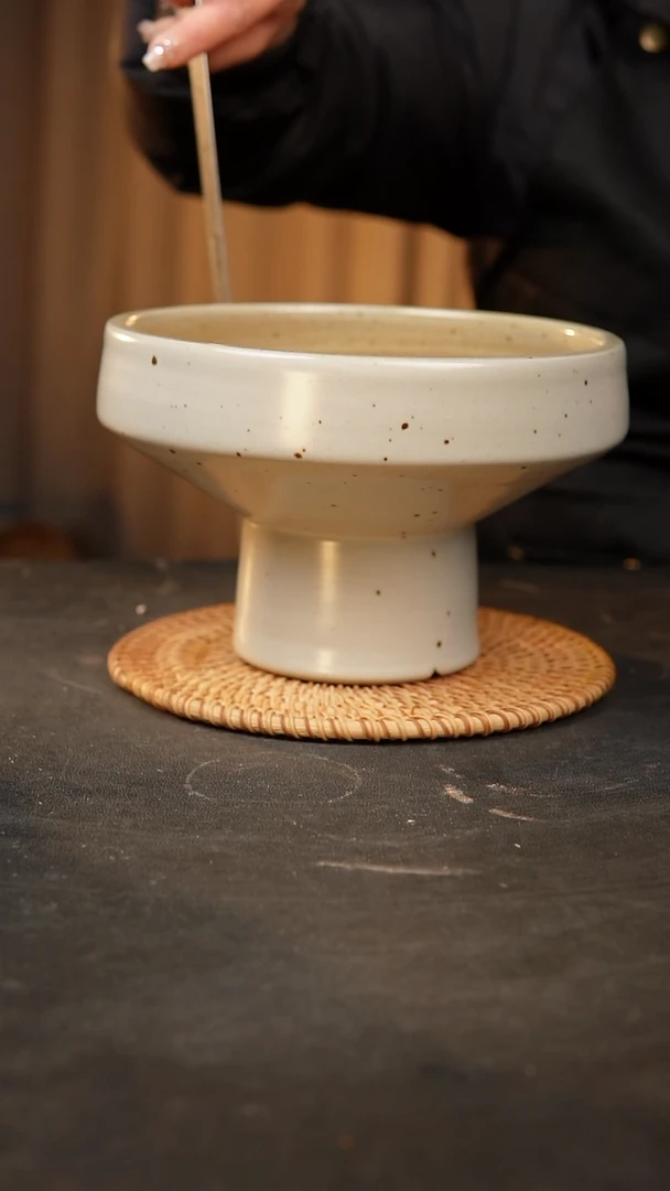 【闪购商品】瓷片泥泥手工花盆口18高13