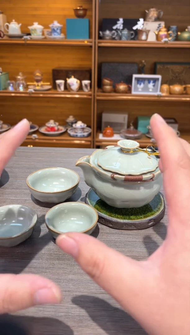 【闪购商品】青手抓加三杯茶具
