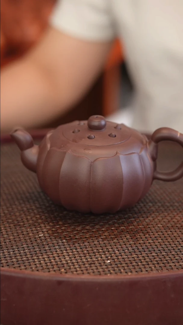 茶壶紫砂原矿手工制作360cc 紫茄泥