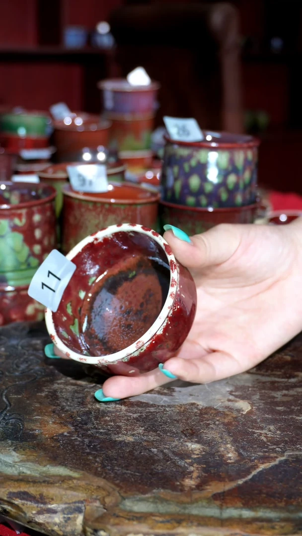 摆件精品窑变钧瓷茶器