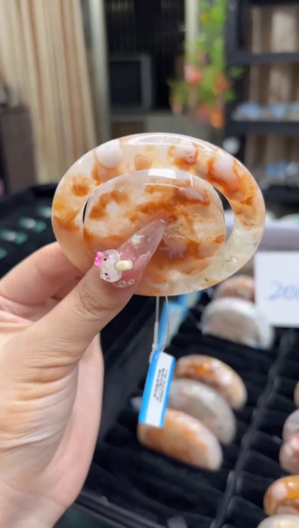 未镶嵌手镯石英质玉67(55圈赠送镯心)