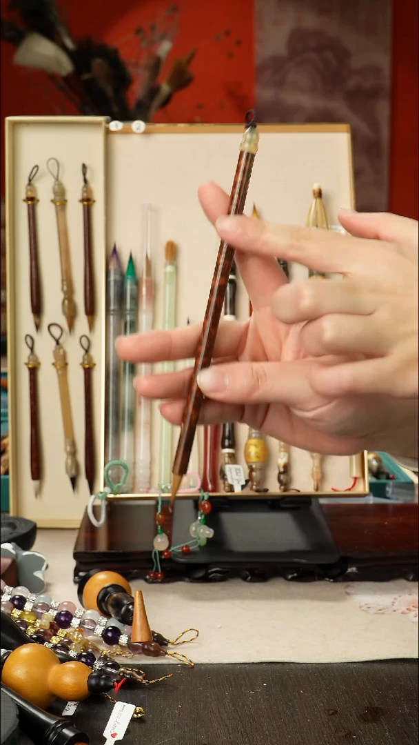 69号孤品高货毛笔链接 清水试笔 蘸墨不退