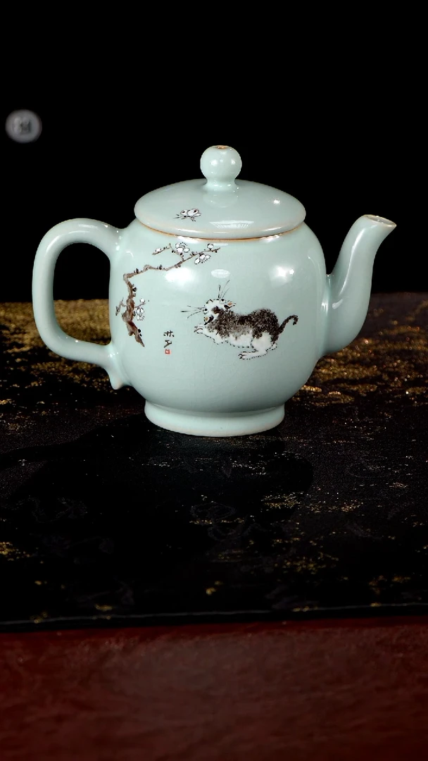 杯釉上彩绘 宫灯壶 省工郗奎奎