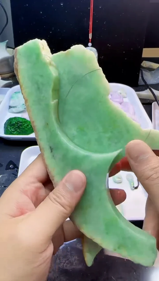 颈饰未镶嵌翡翠顺**水034天然A货翡翠