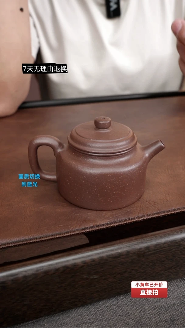 黄龙山原矿花块紫泥 德钟壶 全手工170cc