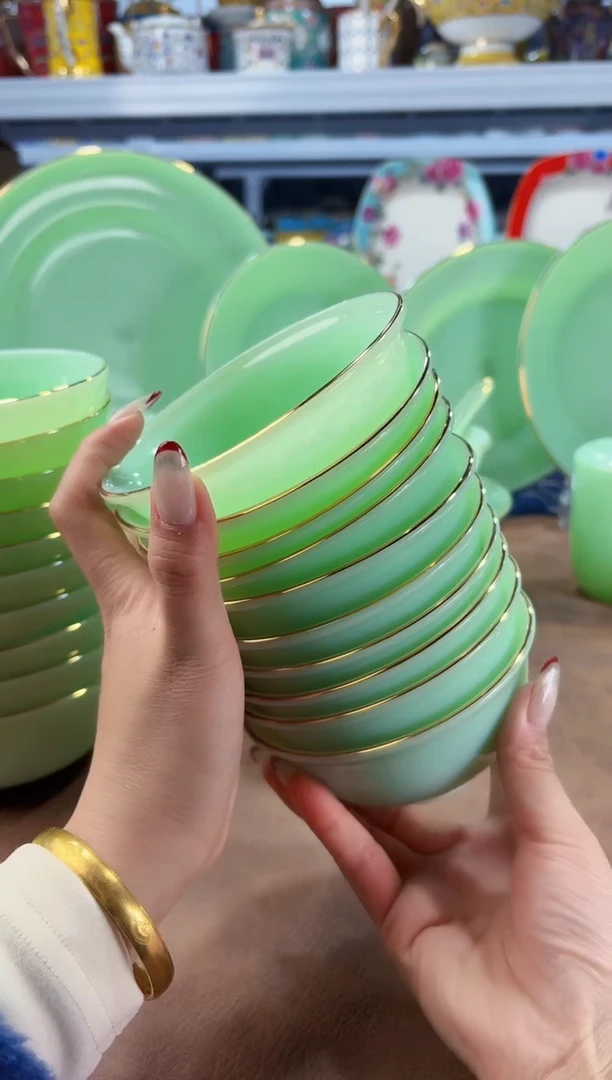 玉瓷4.5英寸饭碗10个