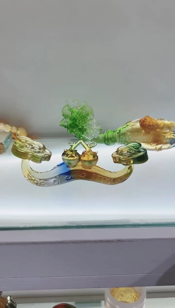 手工艺品琉璃古法琉璃柿柿如意