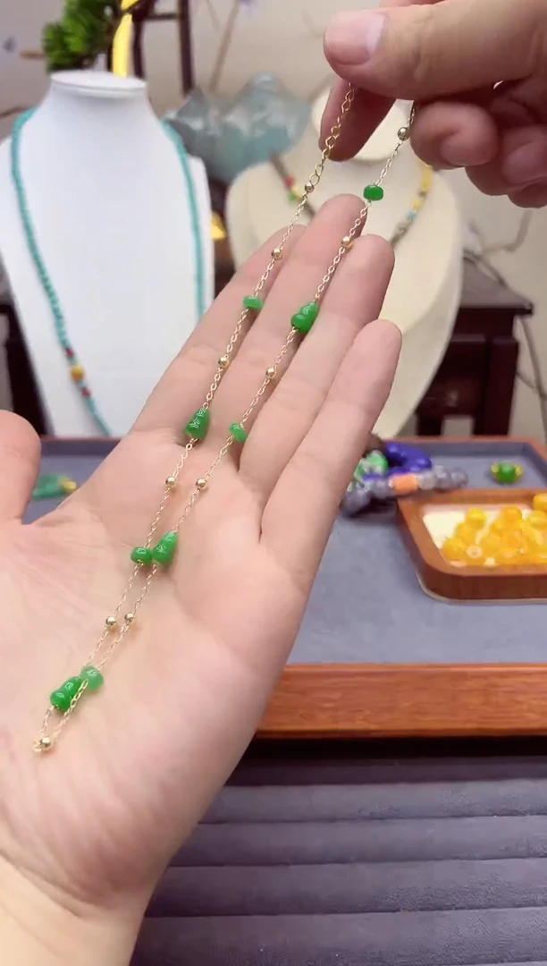 【闪购商品】翡翠颈饰14K金镶嵌X642```````