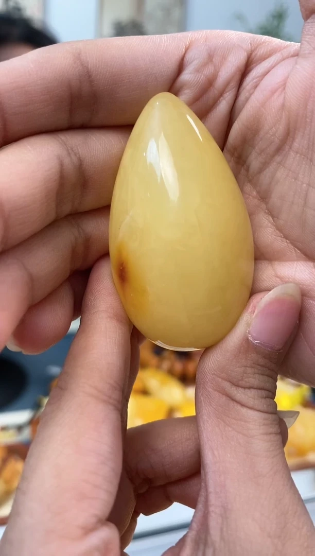 【闪购商品】蜜蜡裸石银S925镶嵌天然琥珀蜜蜡水滴