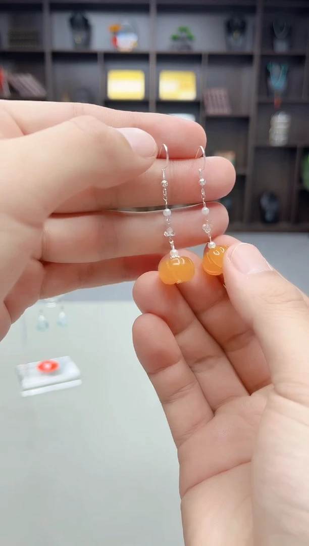 未镶嵌耳饰玛瑙/玉髓W06