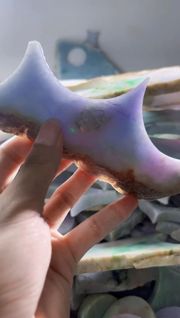 翡翠裸石缅甸翡翠A货陈4035