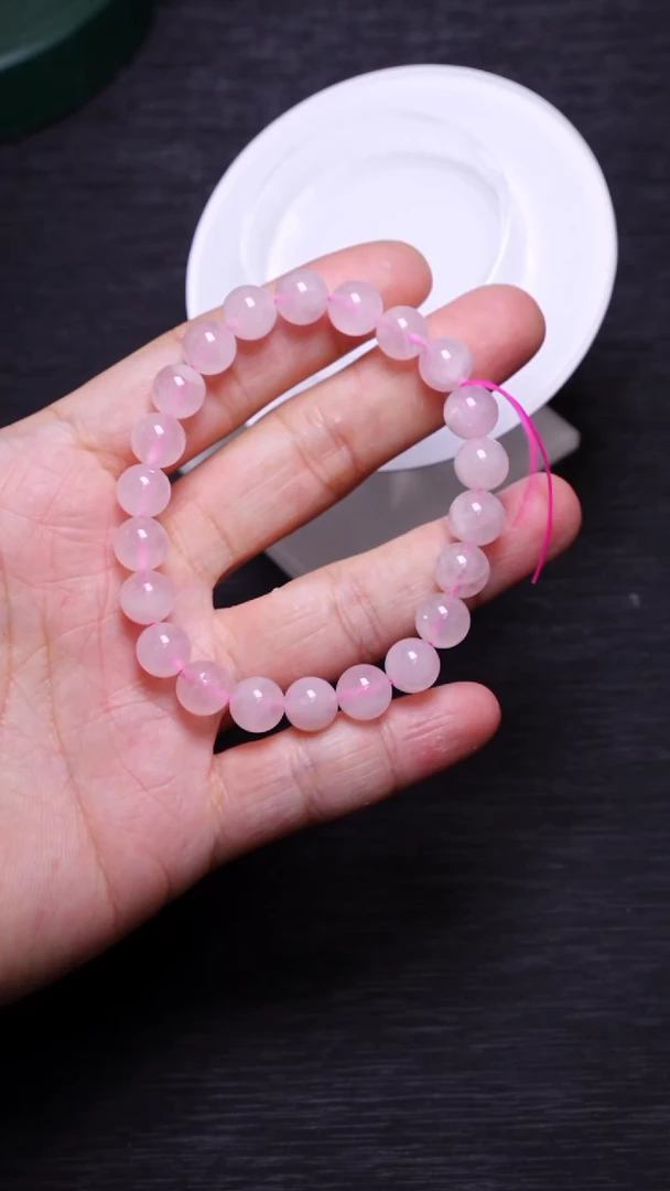 【闪购商品】水晶单圈未镶嵌Q007粉晶单圈8mm
