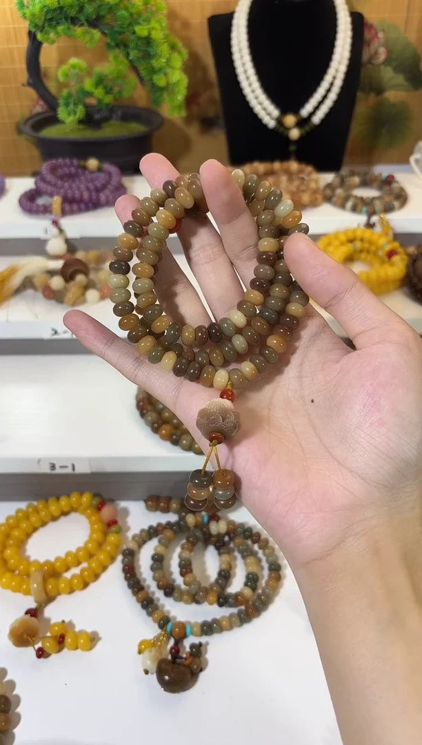 手串菩提根/象牙果卡6*9敦煌108颗