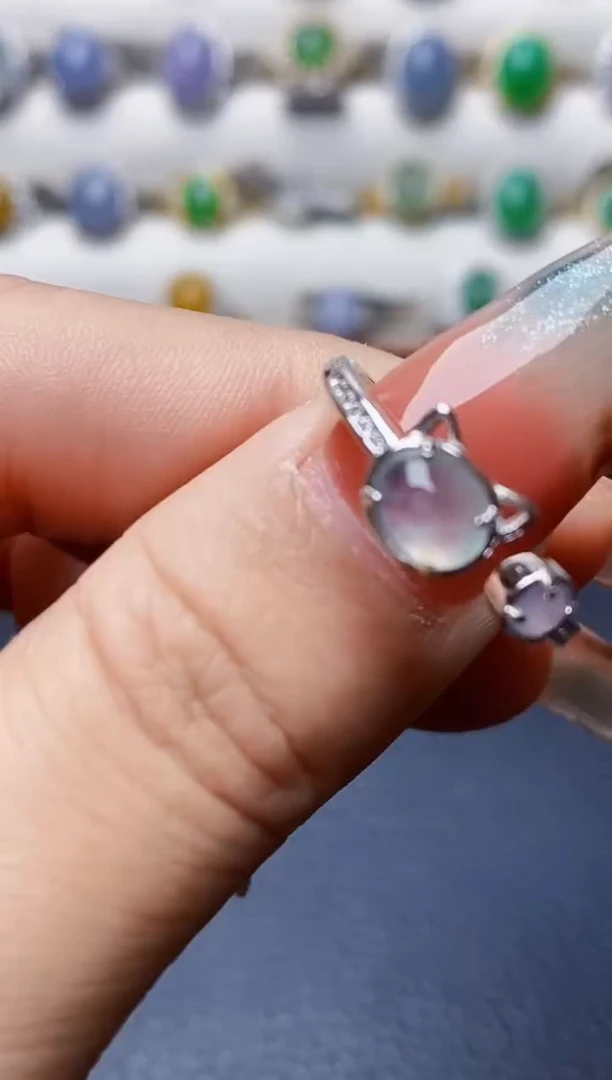 银S925镶嵌戒指翡翠小****汪6453