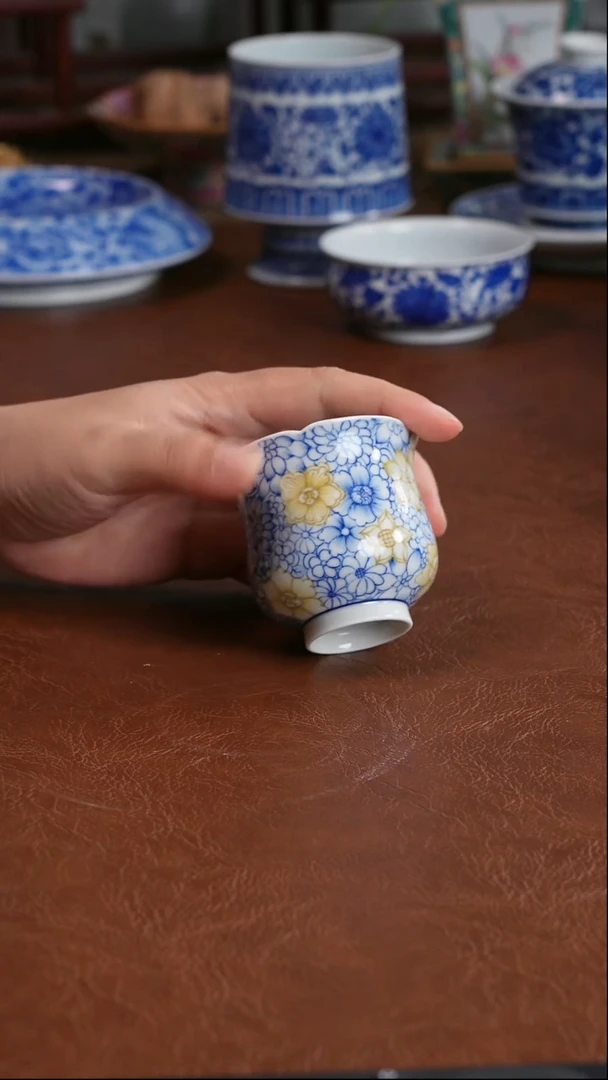 景德镇高端茶器墨奈手绘陶瓷茶具-
