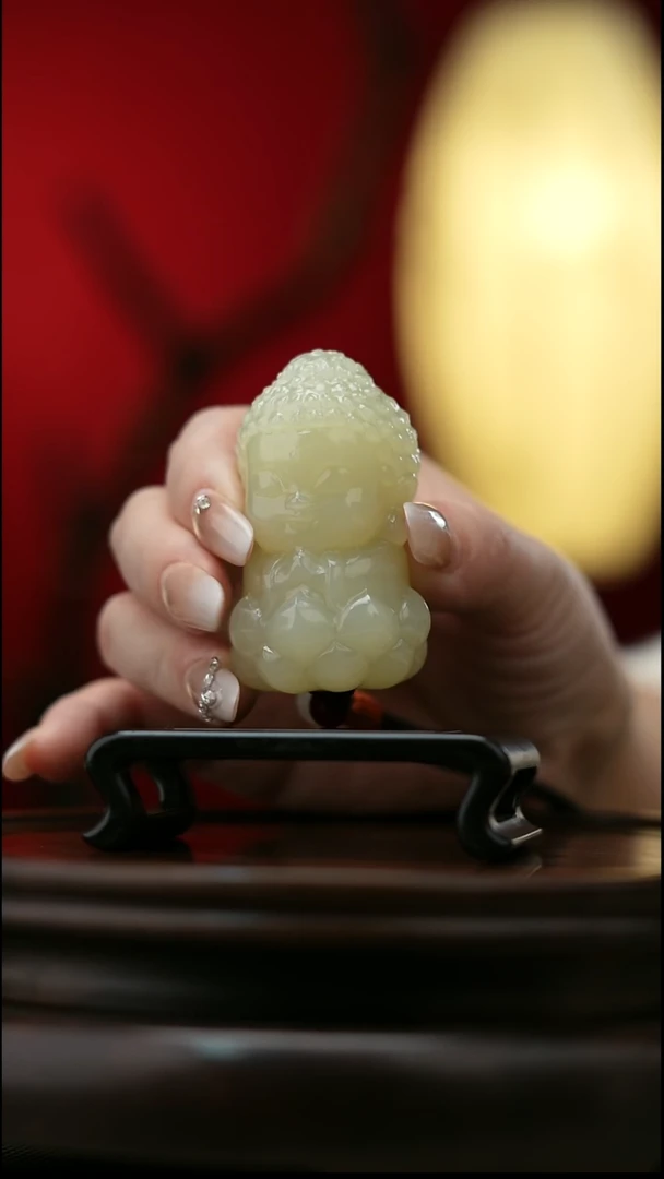 玉【宝宝如来佛像】天然玉石手把件