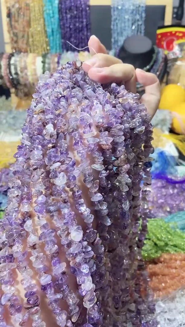 未镶嵌珠宝半成品水晶紫幽灵