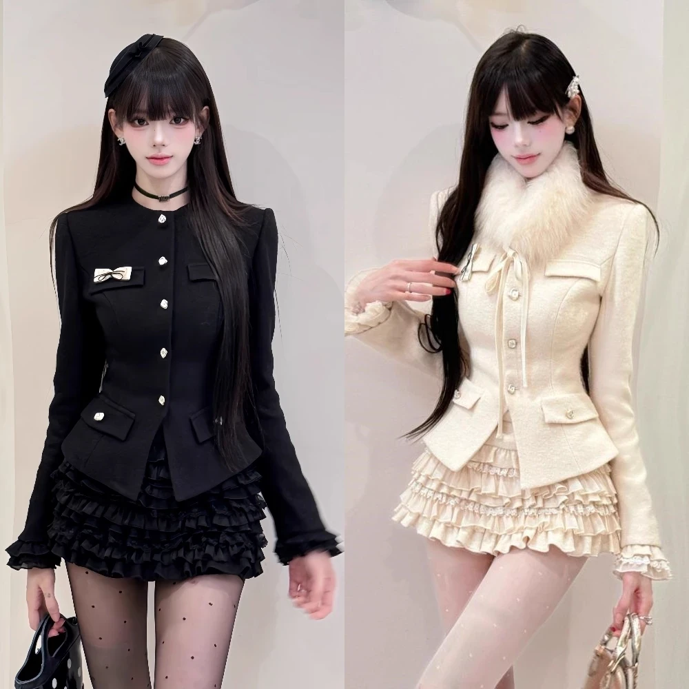 （现货）气质名媛小香风少女风时尚套装女秋季辣妹收腰显瘦外套