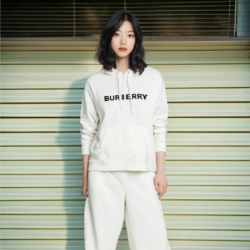 99新 BURBERRY/博柏利 /卫衣/英文印花连帽抽绳卫衣/连帽/0002053