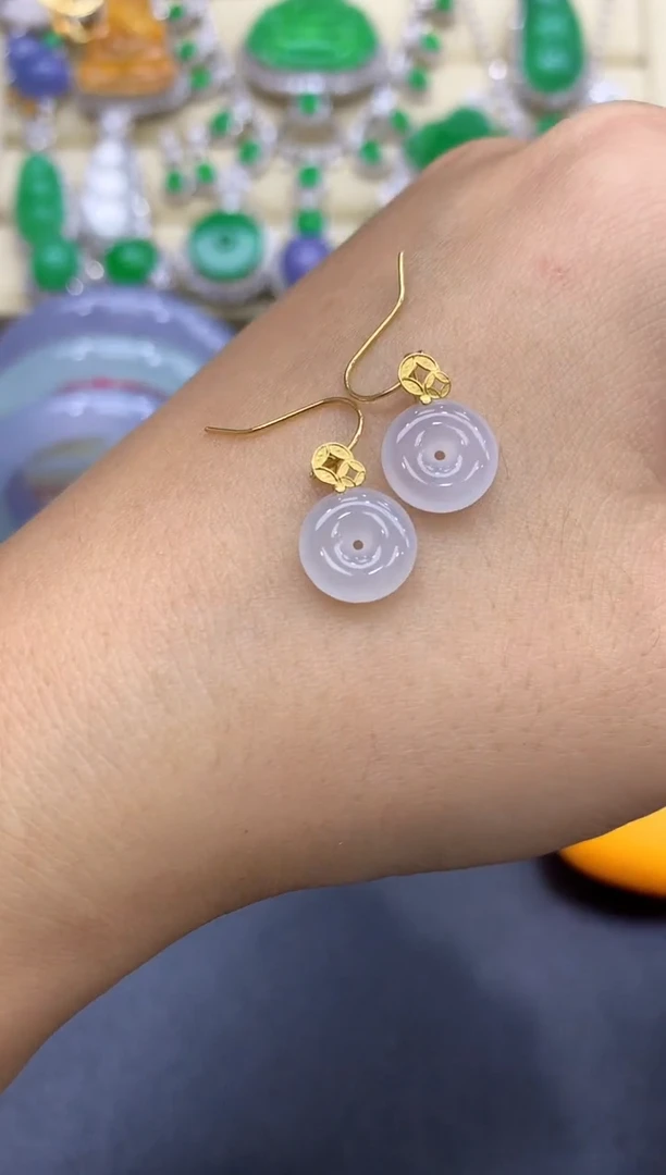 18K金镶嵌翡翠耳饰45-中国好珍宝