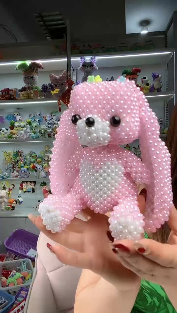 锌合金2969-卡6马贝彩垂耳兔-粉色