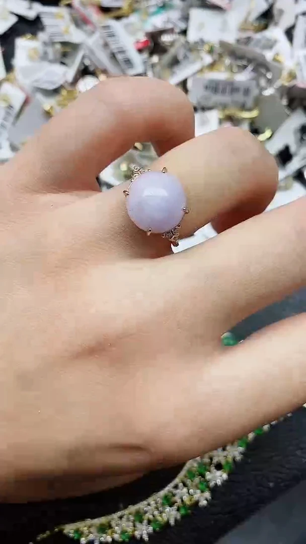 银S925镶嵌戒指翡翠1