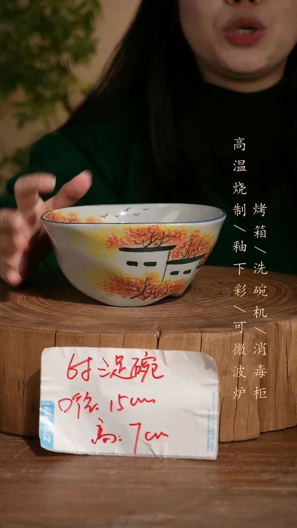 碗瓷景德镇手工手绘釉下彩高温瓷