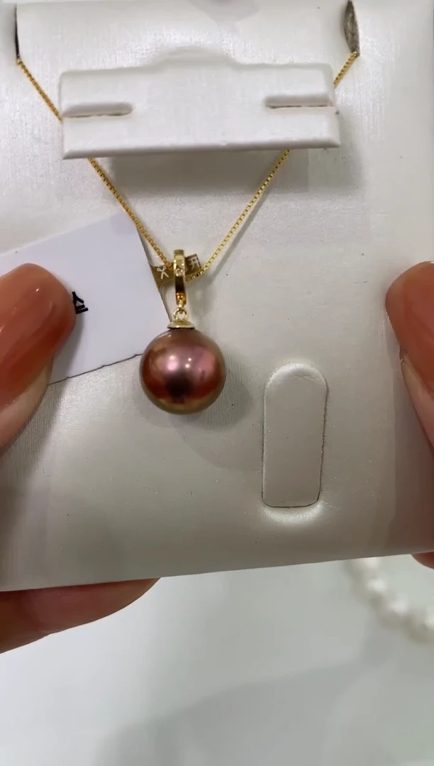 【闪购商品】淡水珍珠LL18K金镶嵌珍珠吊坠@@c1176