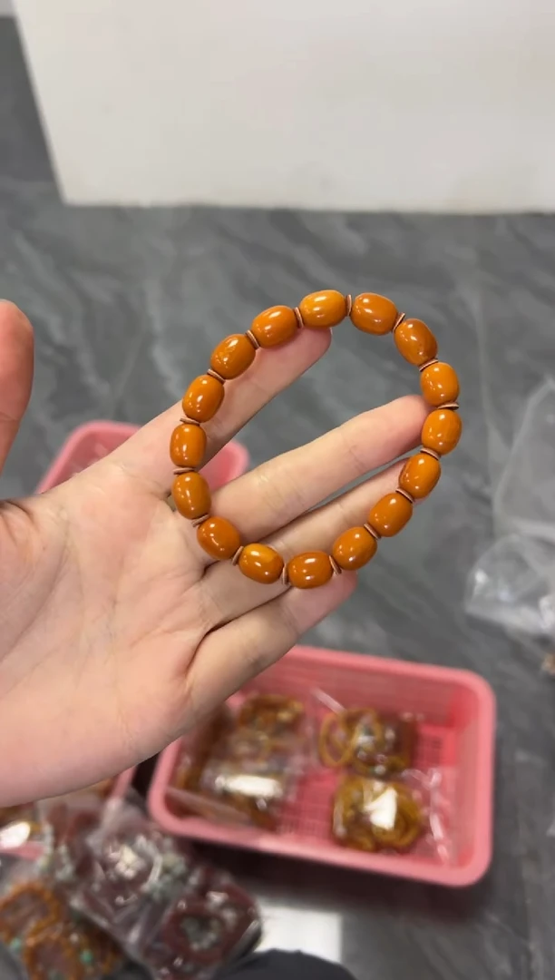 未镶嵌蜜蜡手链蜜蜡枣珠手串[多样发其一]