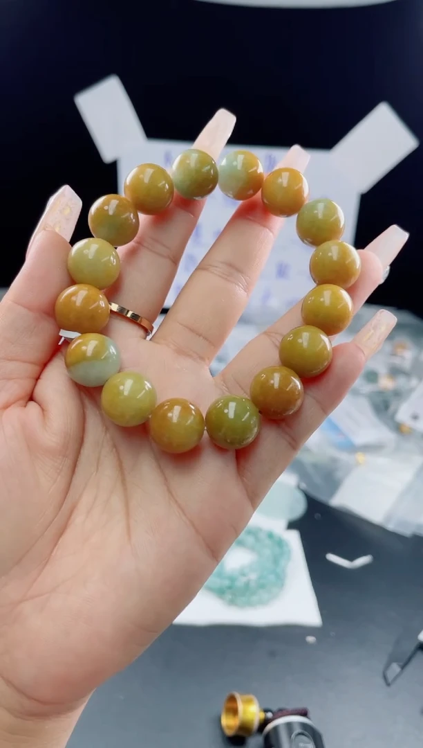 未镶嵌定制翡翠珠串