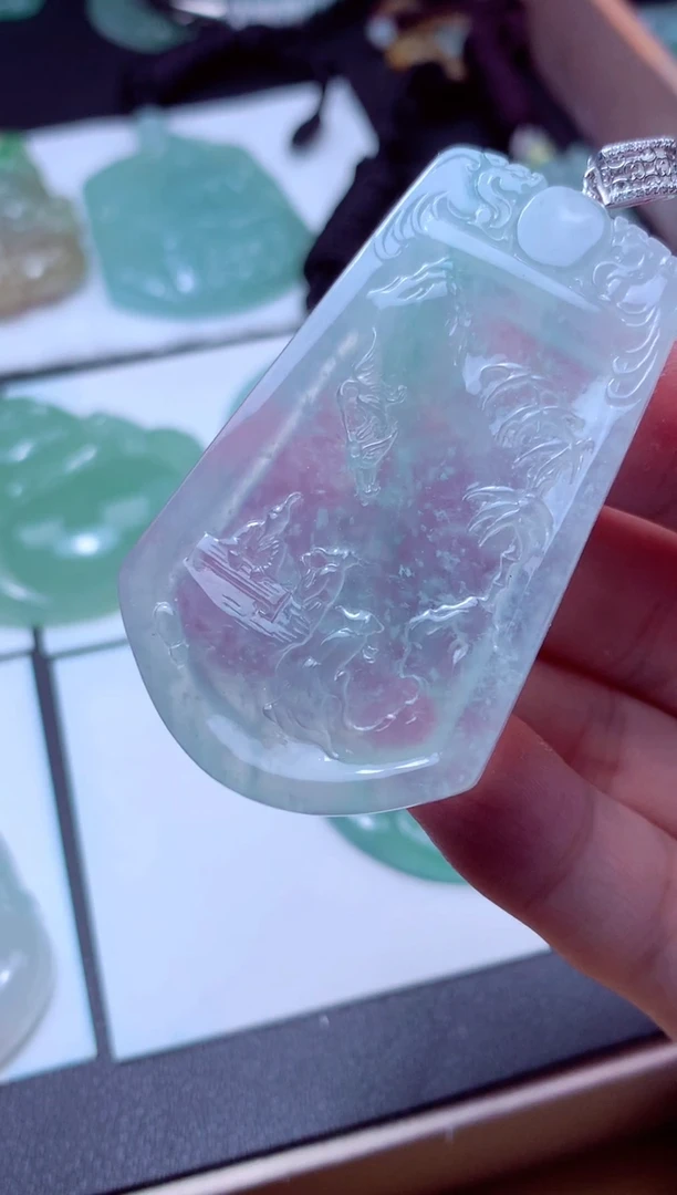 颈饰未镶嵌翡翠用****2天然A货翡翠