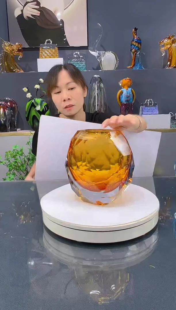 琉璃水晶琉璃花瓶1只备注颜色