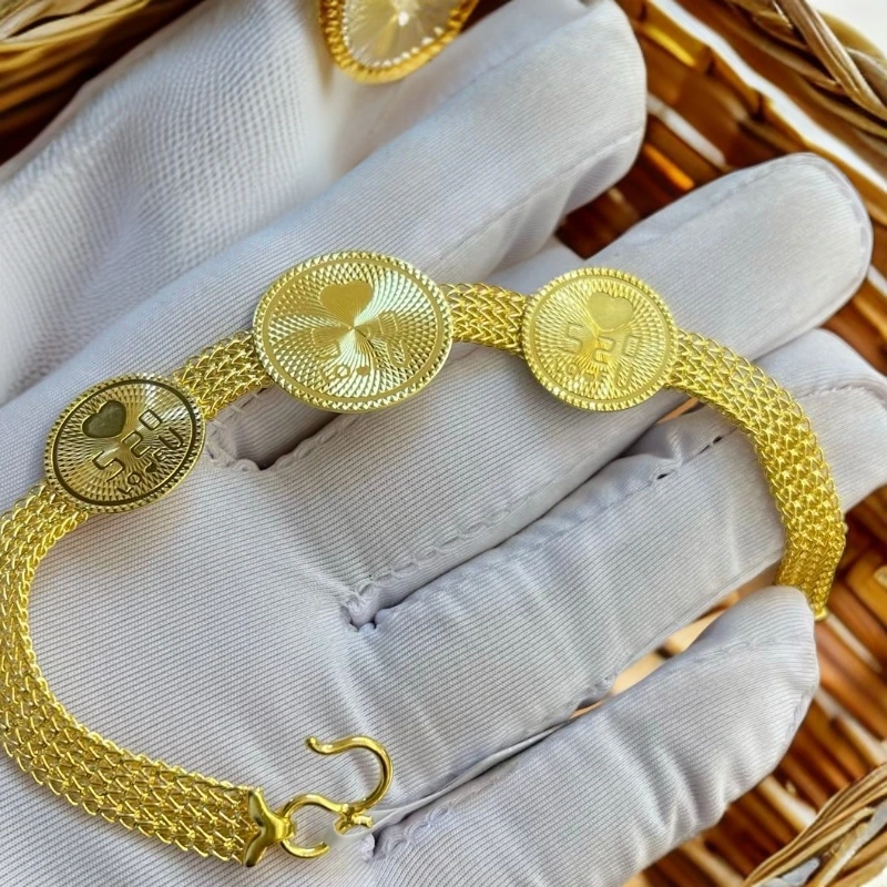 合金手镯 合金手镯 网红爆款手镯 气质金色时尚手镯潮流1211号