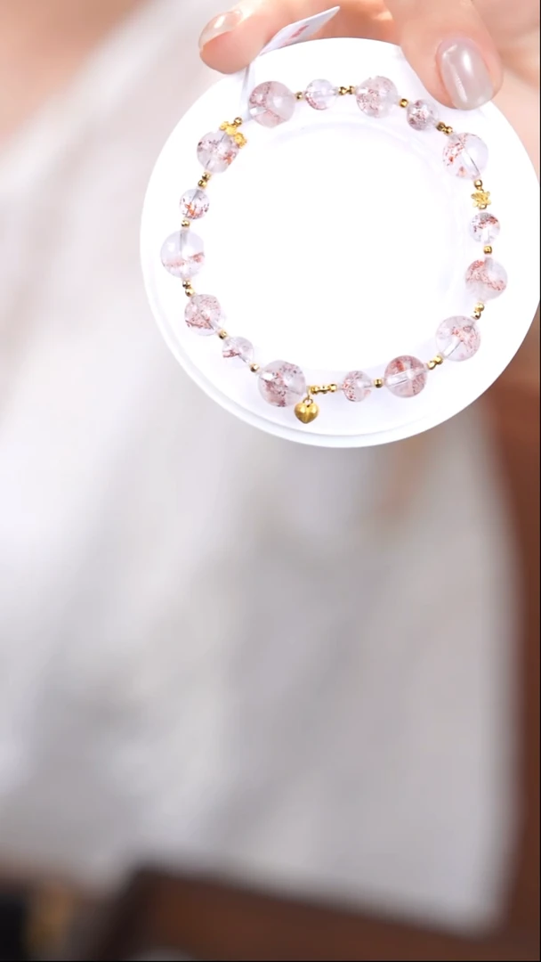 18K金镶嵌手链水晶@