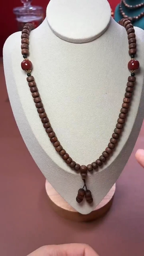 沉香手串沉水越南玉化富森红土5*7*108颗