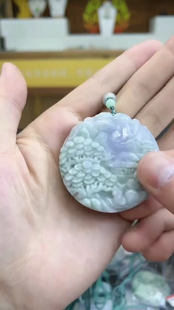 颈饰未镶嵌翡翠翡翠圆牌吊坠