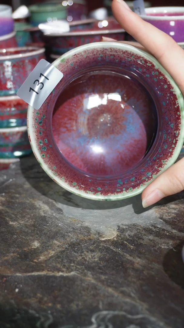 摆件陶精品窑变钧瓷茶器