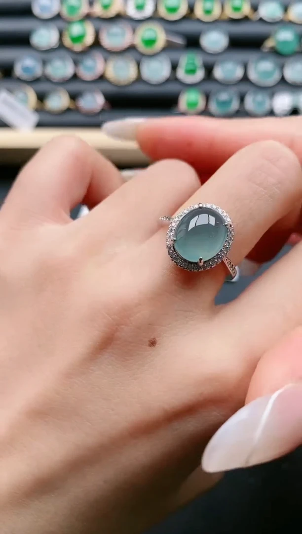 【闪购商品】翡翠戒指银S925镶嵌111111