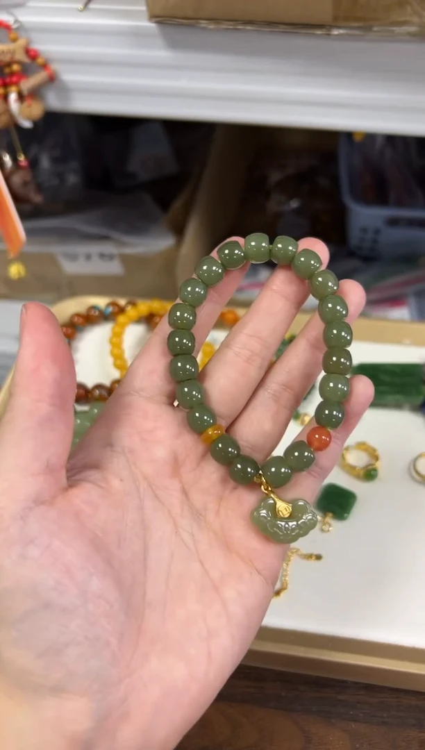 未镶嵌手链和田玉和田玉直切如意款手链[4970]