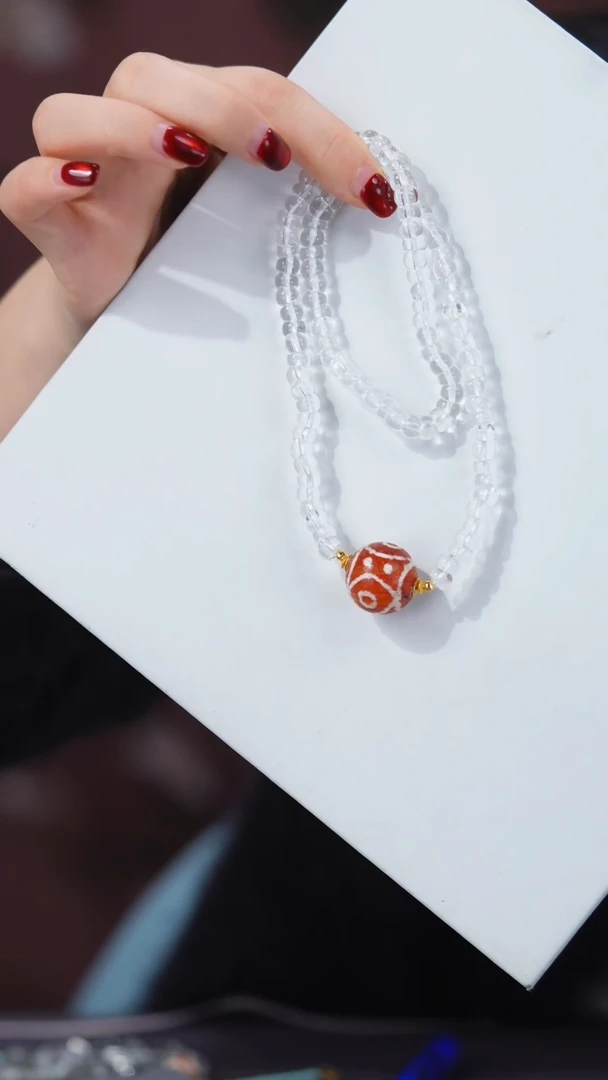 【闪购商品】水晶项链18K金镶嵌项链